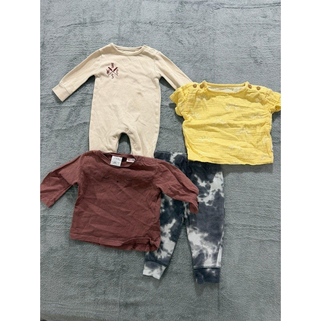 Zara Studio 33 Easy Peasy Garanimals Baby Clothes Bundle 6-9M Romper Tops Pants