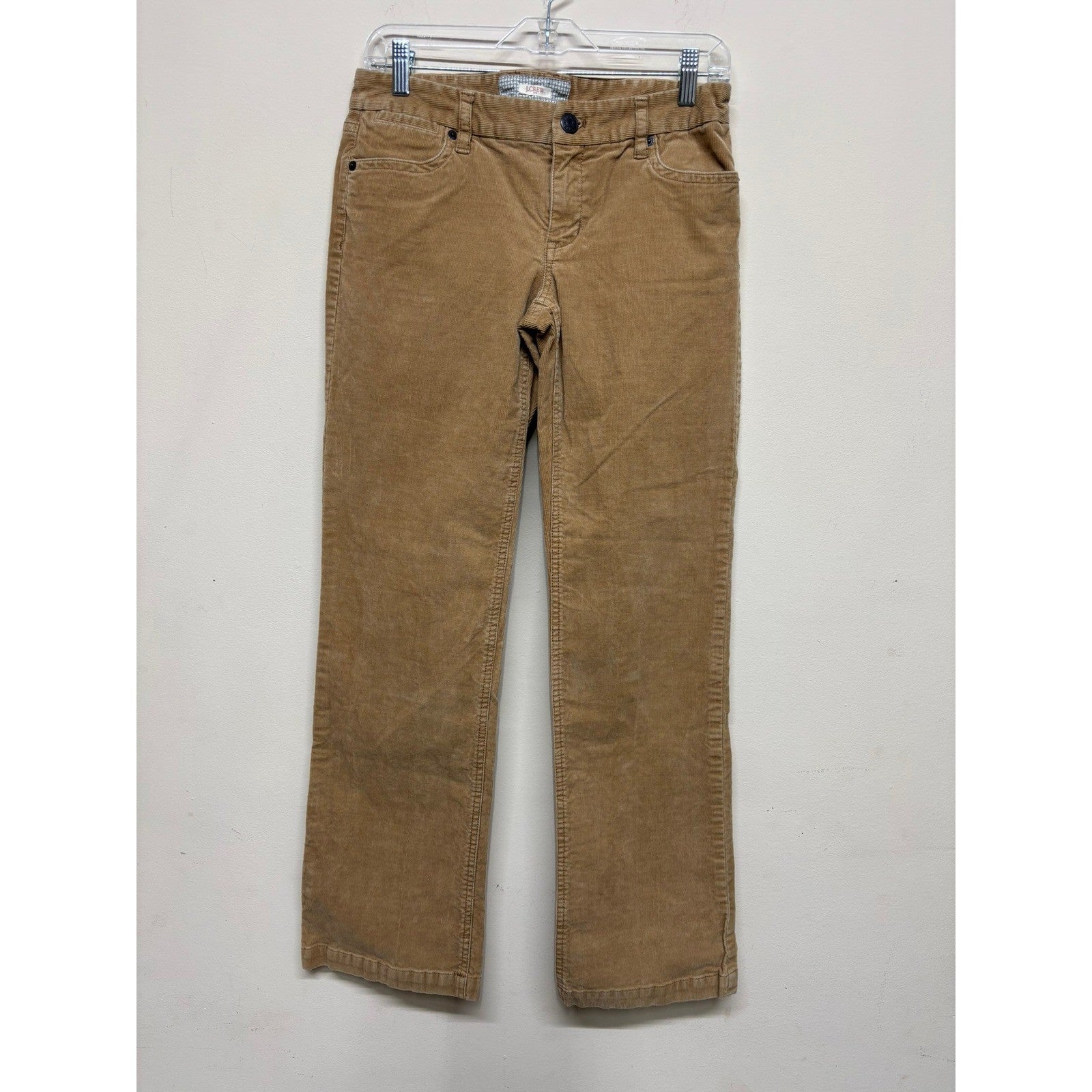 J. Crew Bootcut Corduroy Pants Womens 28S Brown Mid Rise Stretch Textured Career
