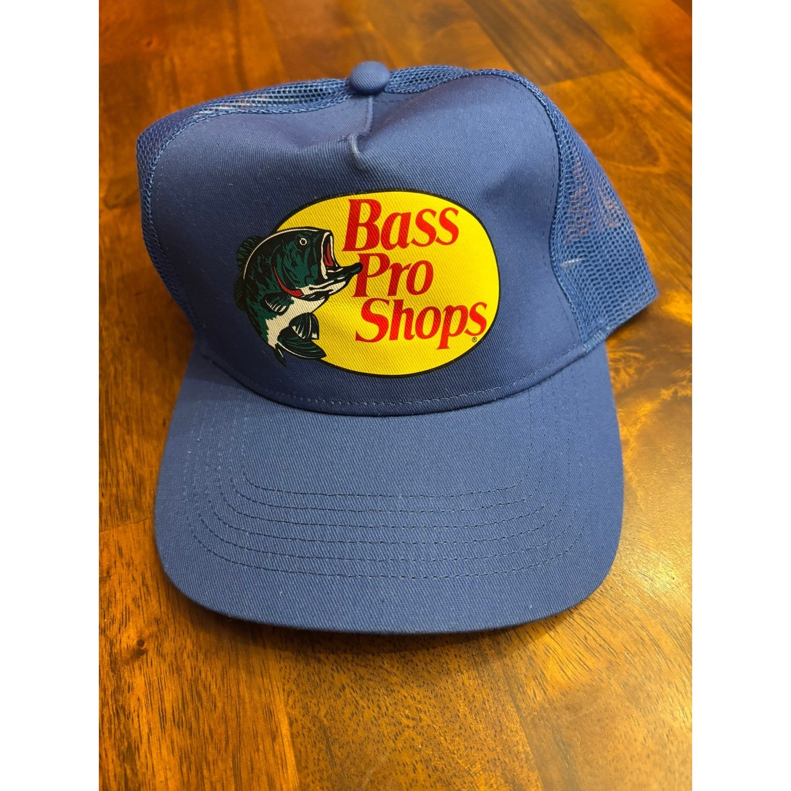 Bass Pro Shops Blue Mesh Trucker Hat Snapback One Size Fits Most Cap