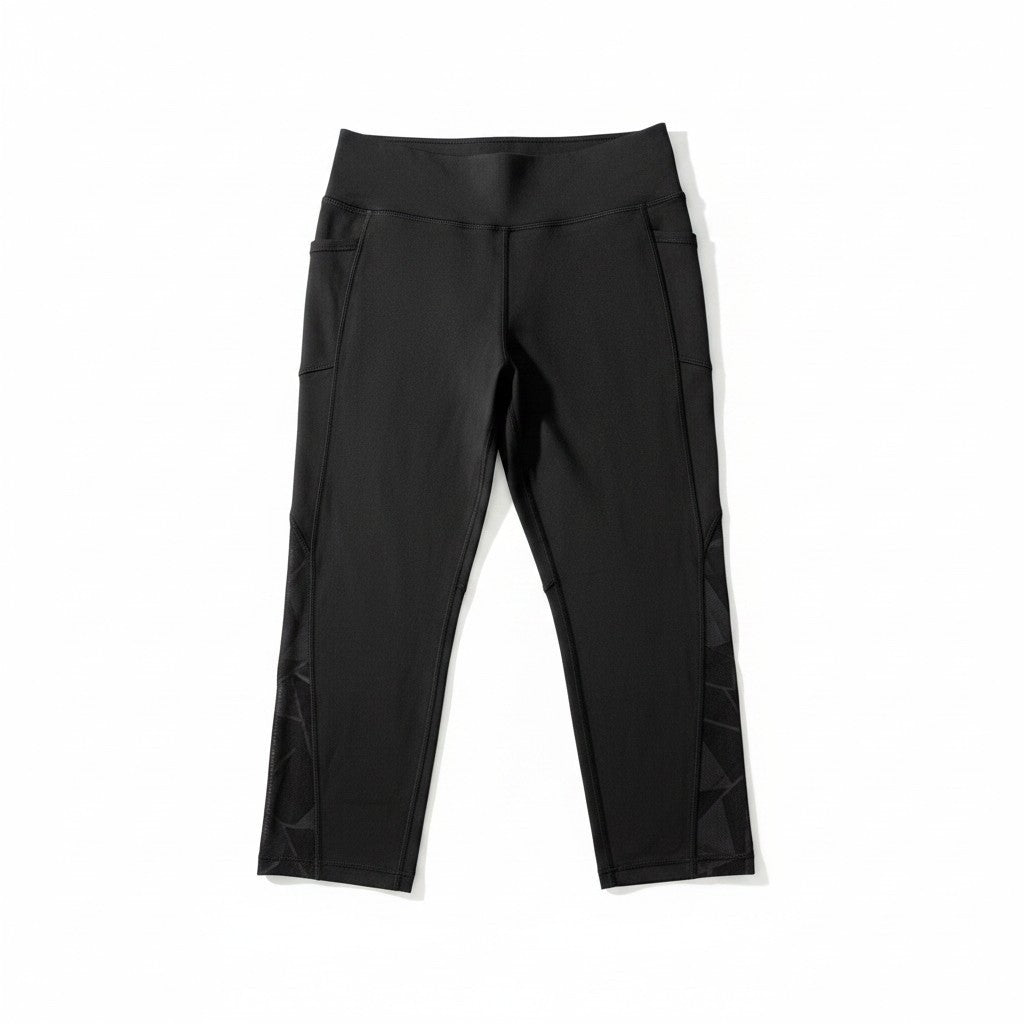 Gottex Womens M Black Cropped Leggings Athleisure Casual Pocket Workout Pants