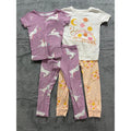 Carters 3T Purple White Unicorn Ladybug Pajamas Set 4pc Girls Womens Cozy Casual