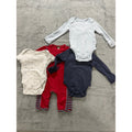 Baby Boy Clothes Bundle 3-6M Old Navy Rabbit Moon Bear Bodysuit Romper Lot 4pc