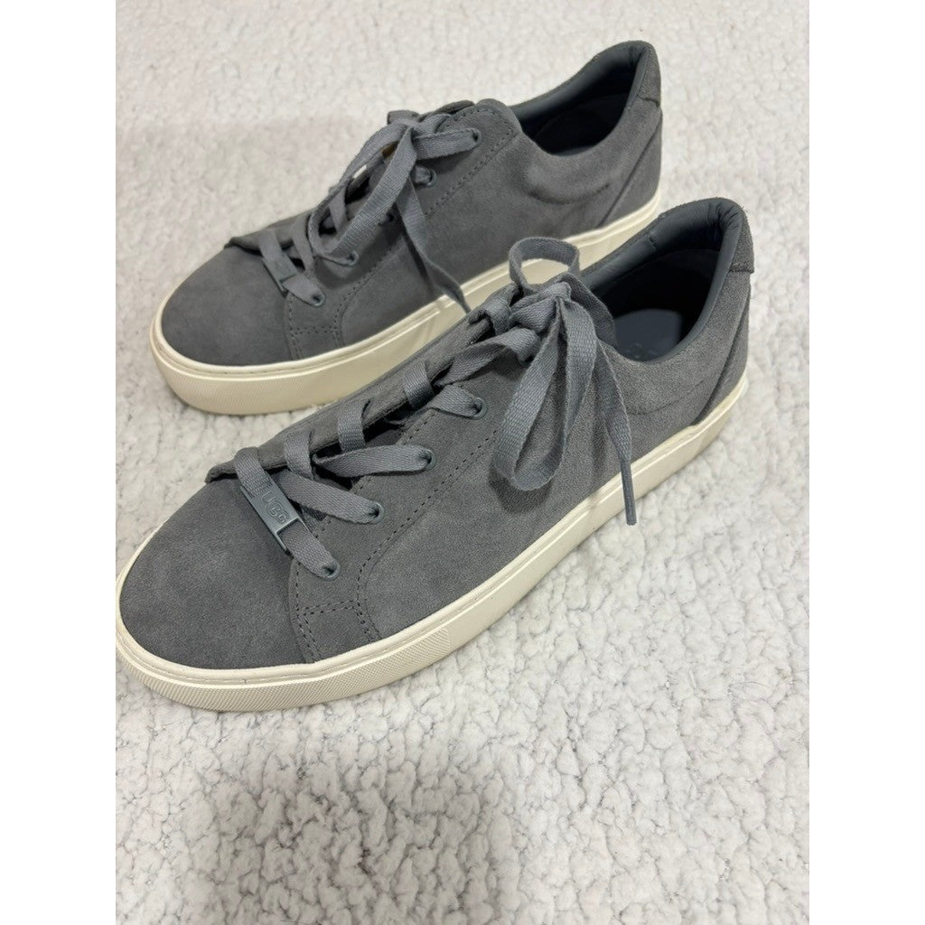 UGG Zilo Womens Geyser Grey Suede Low Top Lace Up Sneakers Neutral Soft Size 9