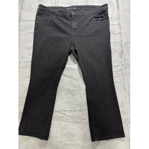 Old Navy Black Rock Boot-Cut Jeans Womens 24 Stretch Denim Mid Rise