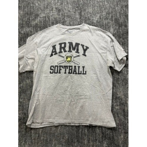 Champion Army Softball T Shirt 2XL Gray Athletic Graphic Tee