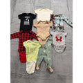 Baby Onesies Sleeper Bundle Gerber Carters NB 3M 6M 9M Plaid Tie Dye 8pc Set