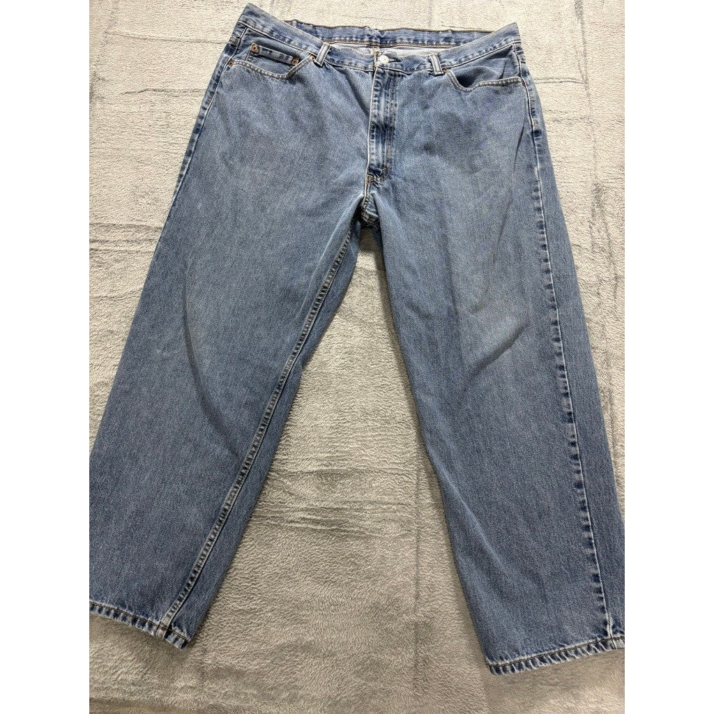 Levis 550 Jeans Mens 42x29 Light Wash Relaxed Fit Straight Leg Denim Pants