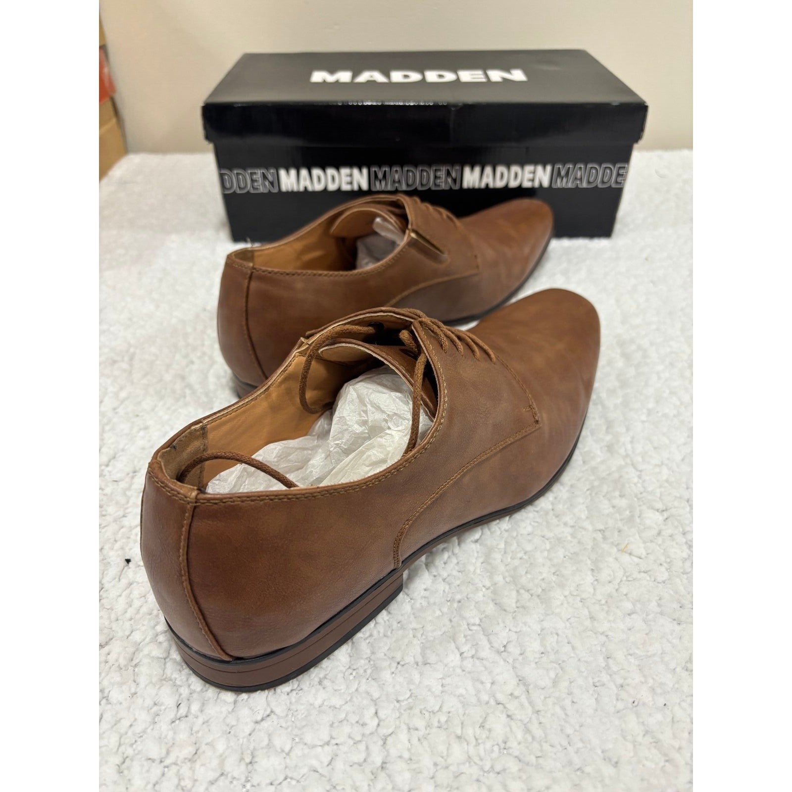 Madden 10 Tan M-Ulrich Men Oxford Dress Shoe Casual Preppy Business Professional