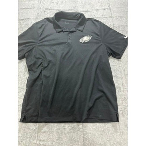 Nike Dri-FIT Polo Shirt Mens XXL Black Philadelphia Eagles NFL Golf