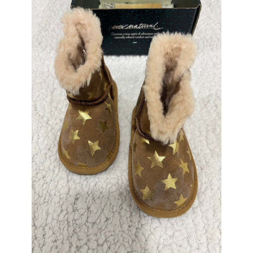 EMU Australia 18-24 mths Chestnut Gold Starry Night Toddler Boots Cozy Casual