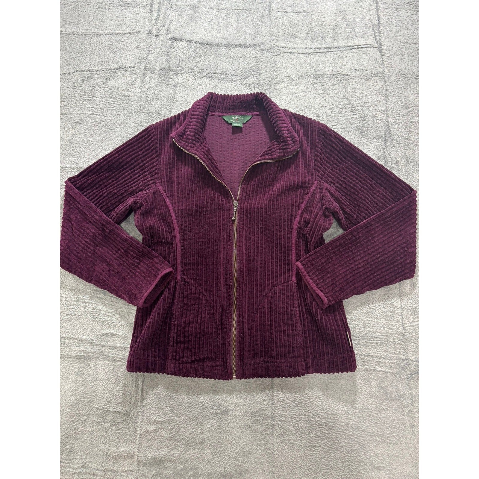 Woolrich Corduroy Jacket Blackberry Zip Up Ribbed Casual Outdoor Coat