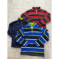 The Childrens Place Fleece Quarter Zip Pullover Bundle 3pc Striped Navy 10/12