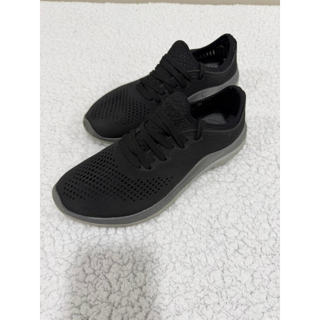 Crocs LiteRide 360 Pacer Womens W9 Black Comfort Walking Sneakers Lace Up Casual