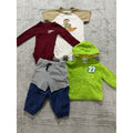 Baby Boy Clothing Lot 5pc Bundle Newborn 0-3M 3-6M Hoodie Joggers Romper Shorts
