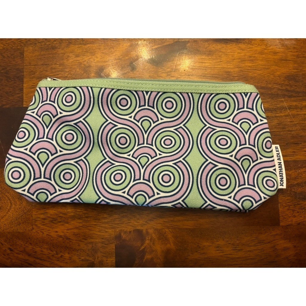 Clinique Jonathan Adler Makeup Bag Green Pink Geometric Zip Pouch