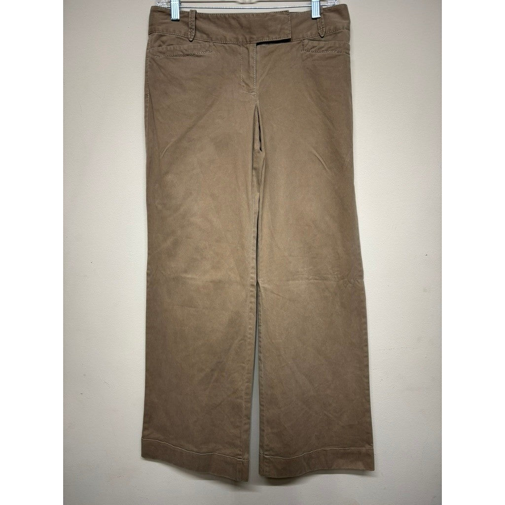 Ann Taylor LOFT Marisa Brown Straight Leg Chino Pants Women's Size 2 Office Work