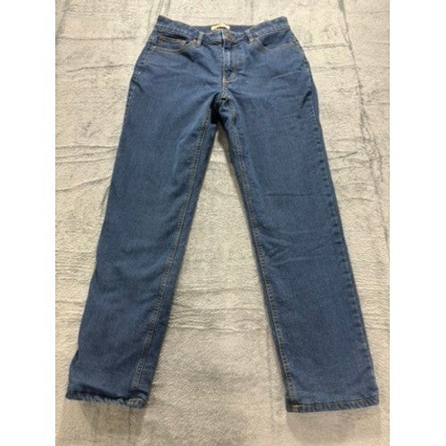 Blue Mountain Fleece Lined Jeans Womens 8 Straight Leg Stretch Denim Pants
