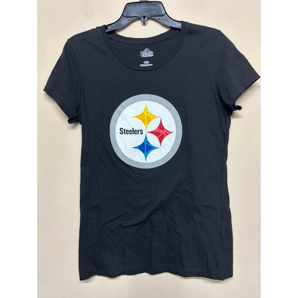 Pittsburgh Steelers Football Fan Fashion T Shirt Black Women's Large Tee Game