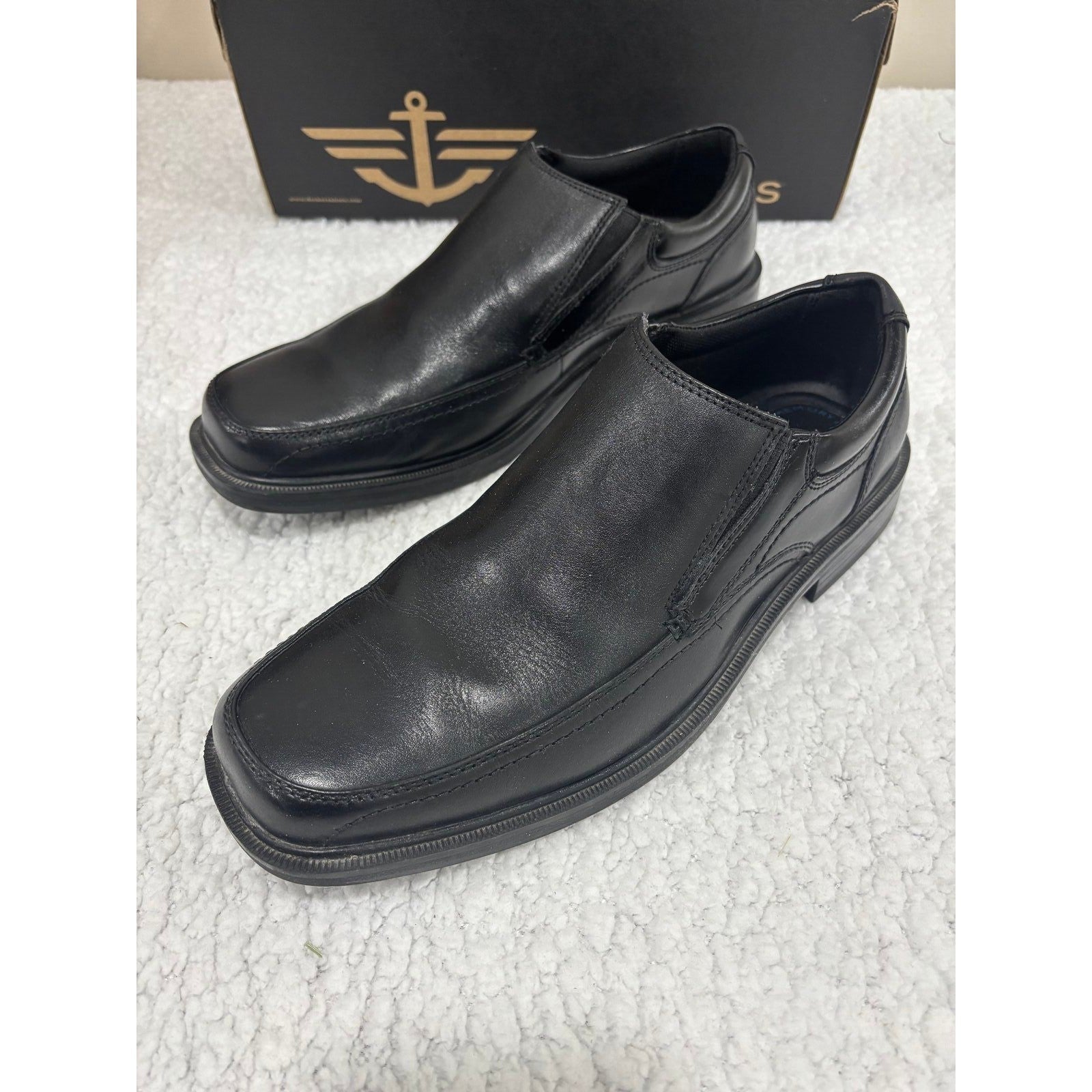 Dockers Edson Black Loafers 10 Mens Dress Shoes Casual Preppy Business Slip On