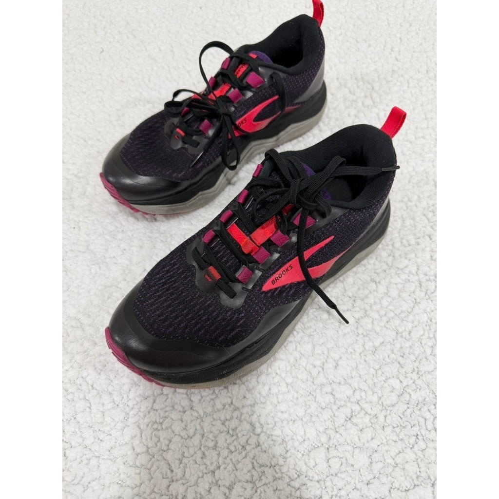 Brooks Caldera 5 Womens Trail Running Shoes Black Purple Pink Size 9.5