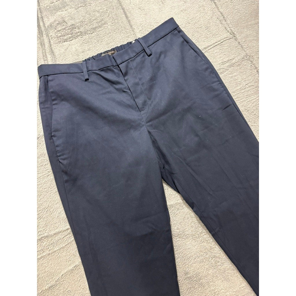 NWT Banana Republic Navy Dress Pants Mens 35 Slim Fit Stretch Career Chinos