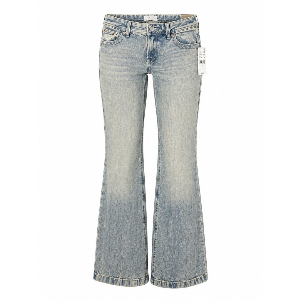PacSun Jeans Womens 27 Low Rise Bootcut Light Wash Denim Y2K Flare Casual