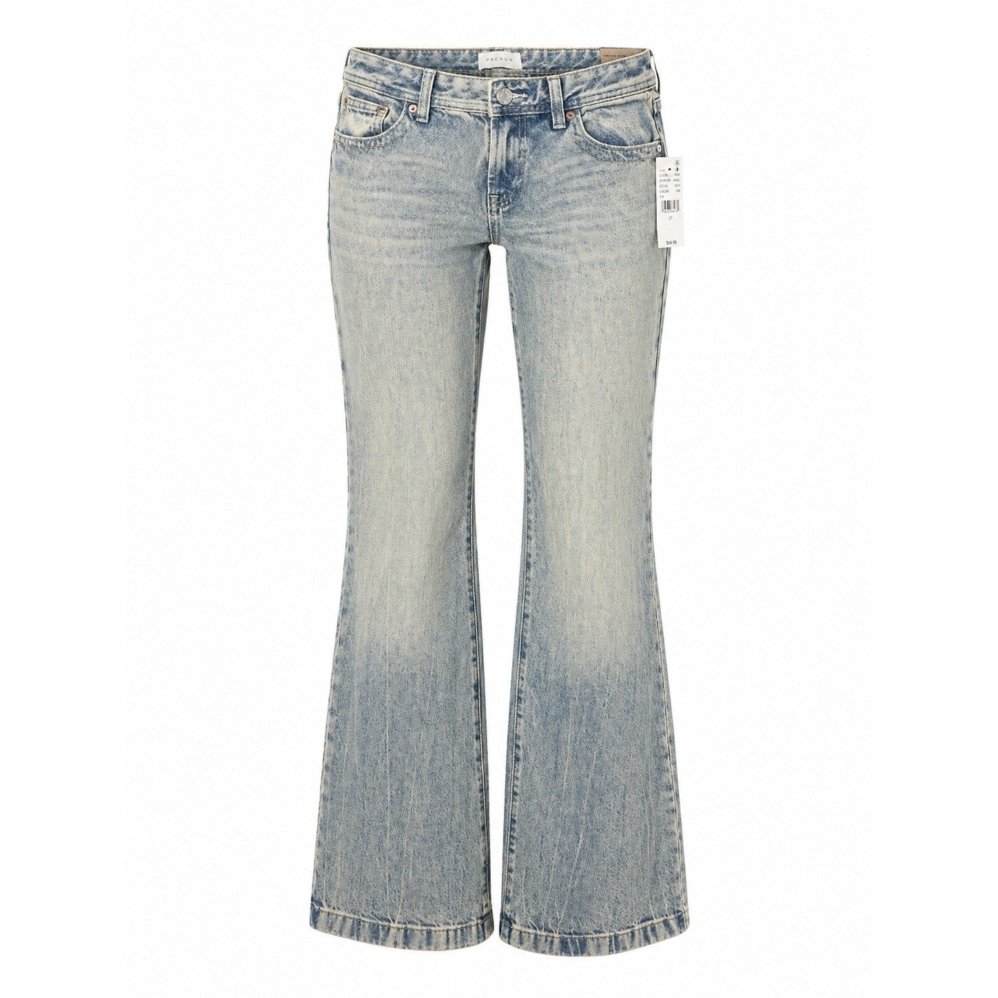 PacSun Jeans Womens 27 Low Rise Bootcut Light Wash Denim Y2K Flare Casual